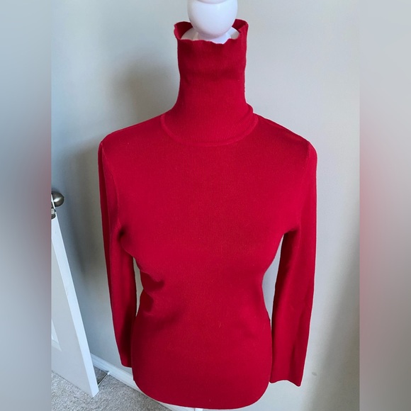 Chico's Vibrant Red Turtleneck Sweater - Picture 2 of 7